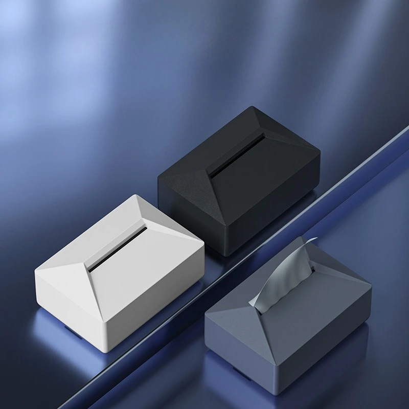 

For Tesla Model 3/Y/Cybertruck Car Tissue Box Seat Back Hanging Silicone Tissue Organizer Custom Interior Modification Simple