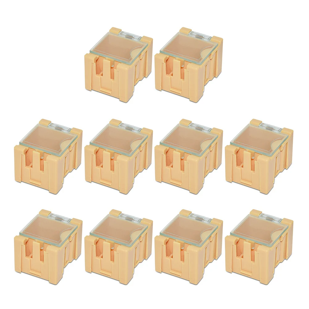 Scatole portaoggetti da 10 pezzi plastica IPS per condensatori a forma di Chip resistori viti piccole dadi rondelle di bloccaggio componente elettronico