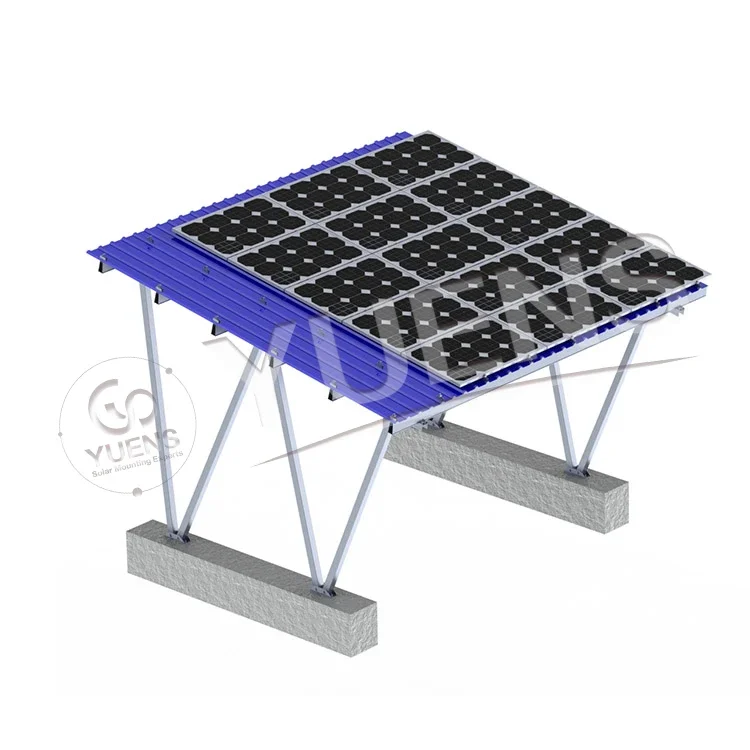 Yuens Sistema de estructura de estantería con soporte de montaje en tierra de aluminio para montaje en planta de energía de panel solar comercial a gran escala
