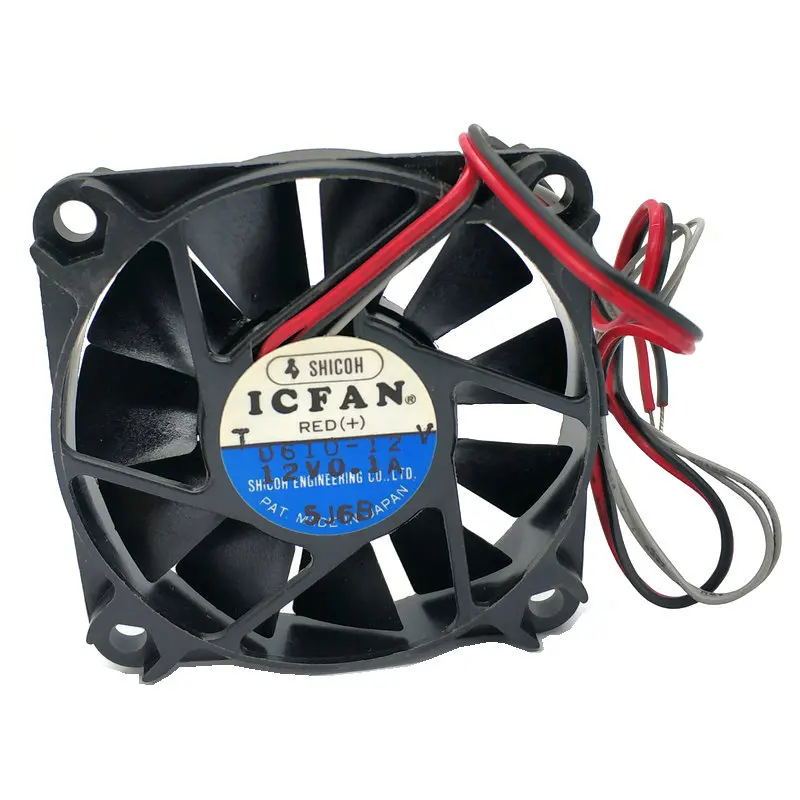 New Original for ICFAN 0610-12V DC12V 0.1A 60x60x10MM 2Lines with temperature control Cooling fan hzdo