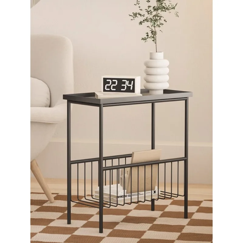 

Movable small apartment living room side cabinet