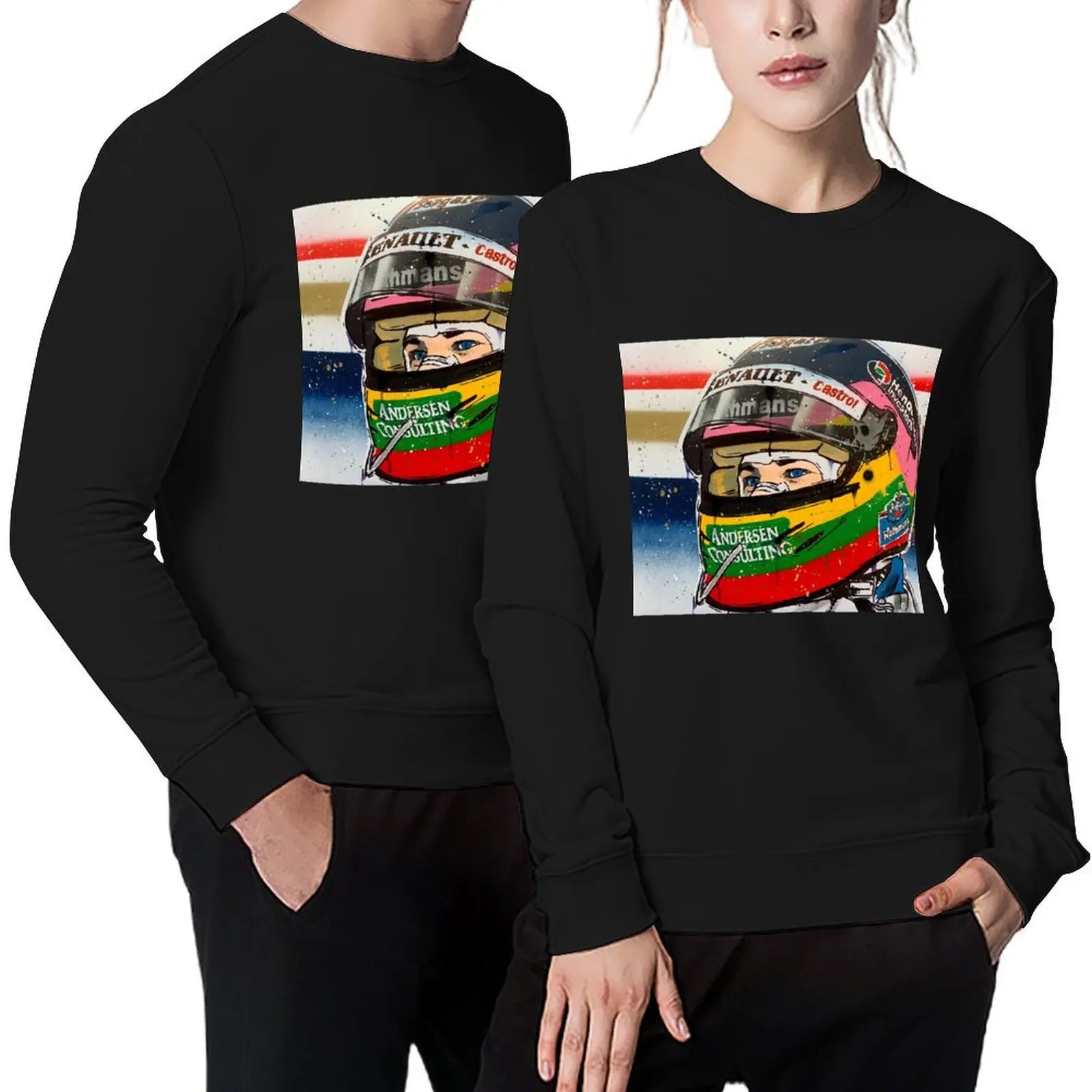 

Jacques Villeneuve - Williams F1 graffiti painting by DRAutoArt Pullover anime clothes winter clothes sweatshirt