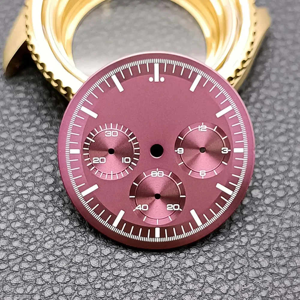 Para VK63 Dial 32,5mm tamaño grande verde luminoso modificado esfera de reloj apto para movimiento VK63 reemplazar accesorios