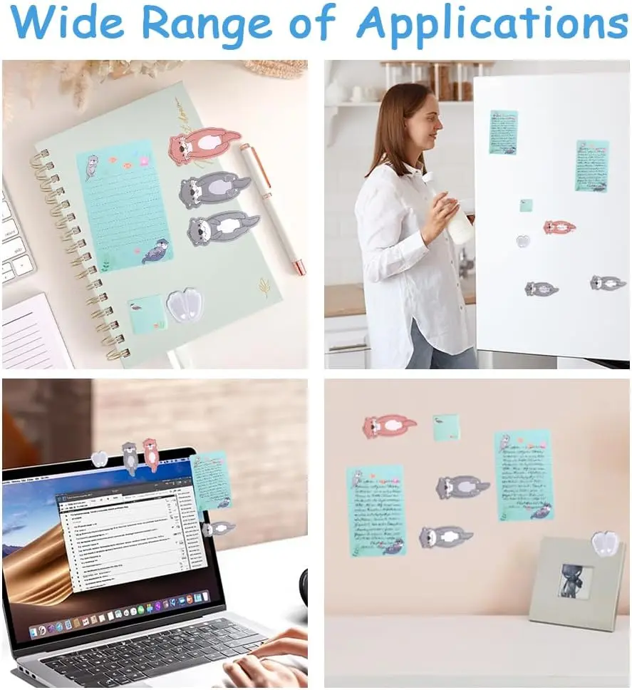 Niedliche Otter-Haftnotizen als Geschenk, Lernmaterialien, 440 Blatt mit Trennblättern, Schreibblock für Schule, Büro und Familie – Detail 6