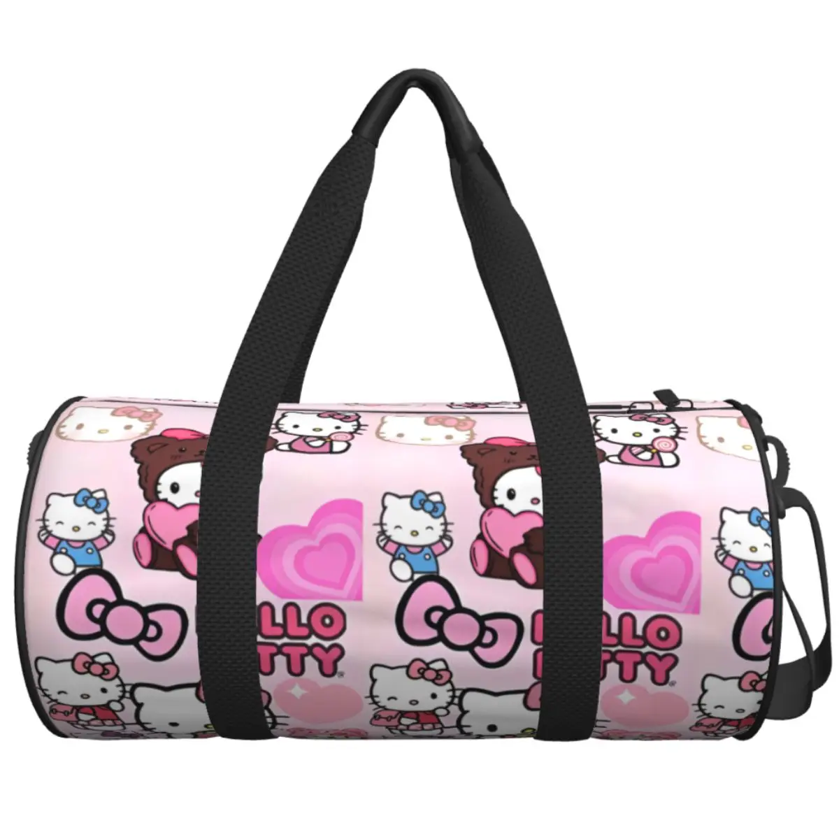 

Kawaii Hello Kitty Travel Bag Cute Cartoon Yoga Sports Bags Large Cute Gym Bag Men Design Weekend Fitness Bag