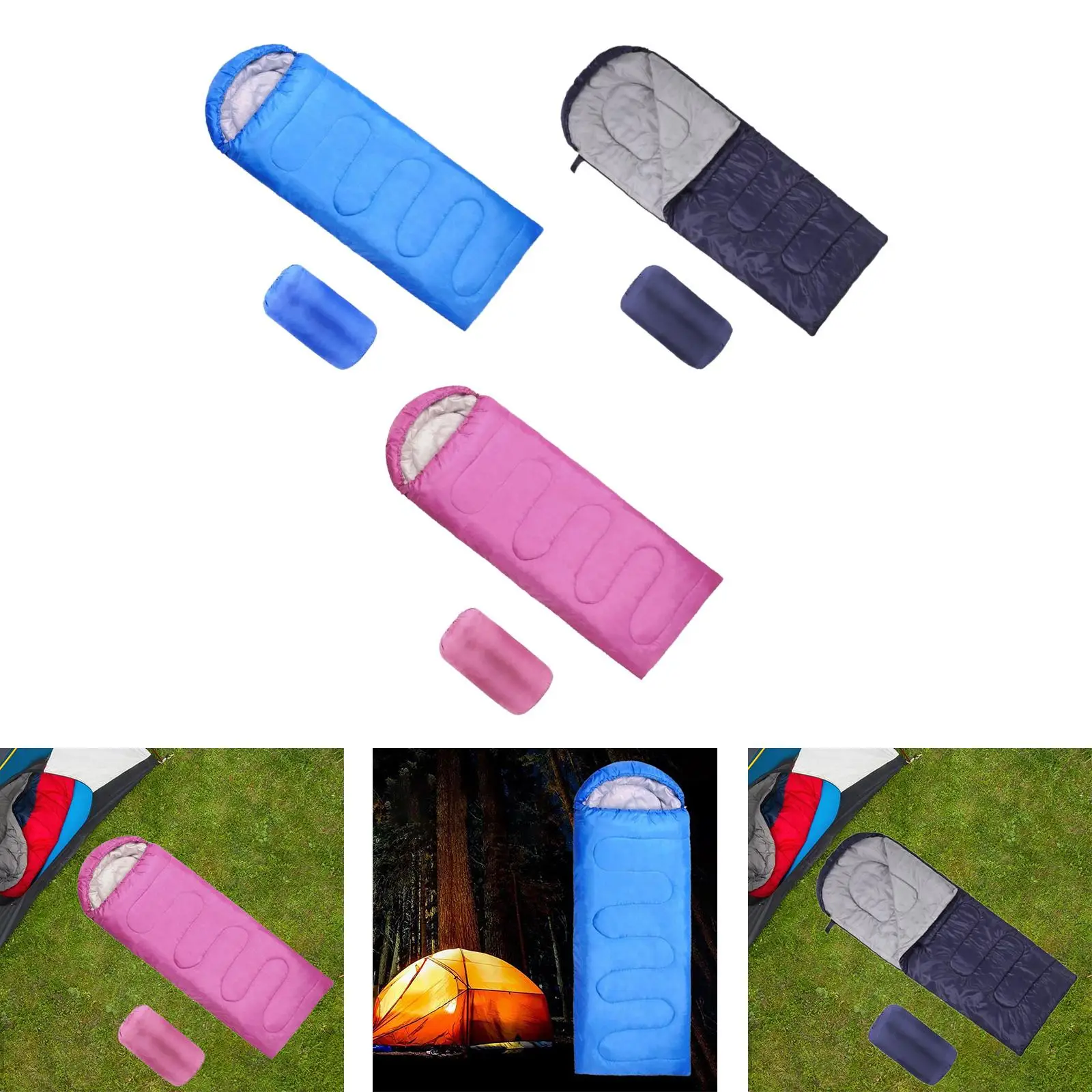 Envelope Sleeping Bag Portable Camping Sleeping Bag for Travel Spring Hiking