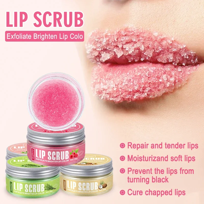 Fruit Flavour Lip Scrub Exfoliërende Lippenlijnen Lippenbalsem Frambozensmaak Lip Scrub Hydraterende Voedende Lipverzorging 2024 Nieuw