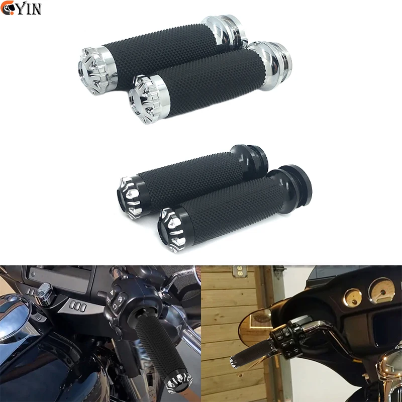 

For Harley Softail Dyna Touring Road King FLHX FLTRX 25mm Motorcycle 1'' Handle Grips Electronic Throttle Hand Grips Handlebar