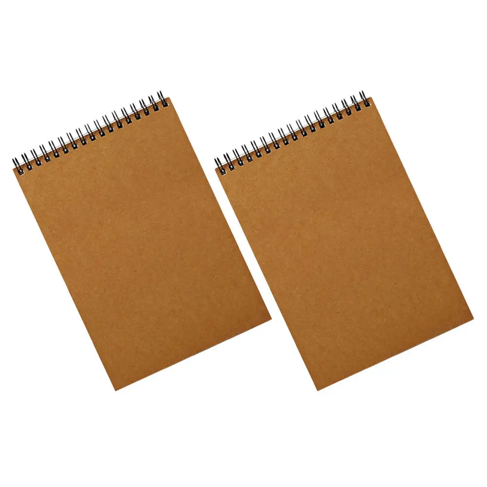 

2Pcs Sketch Books A5 Spiral Notebooks Fashion Simple Paper for Drawing Writing Painting Meeting Note Journal Sketch Book