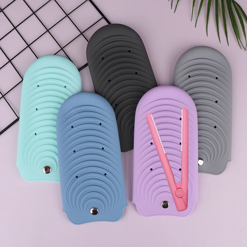 

Silicone Heat Resistant Pad Insulation Mat For Hair Straightener Clamping Pad Heat Curling Stick Curler Flat Irons Styling Tools