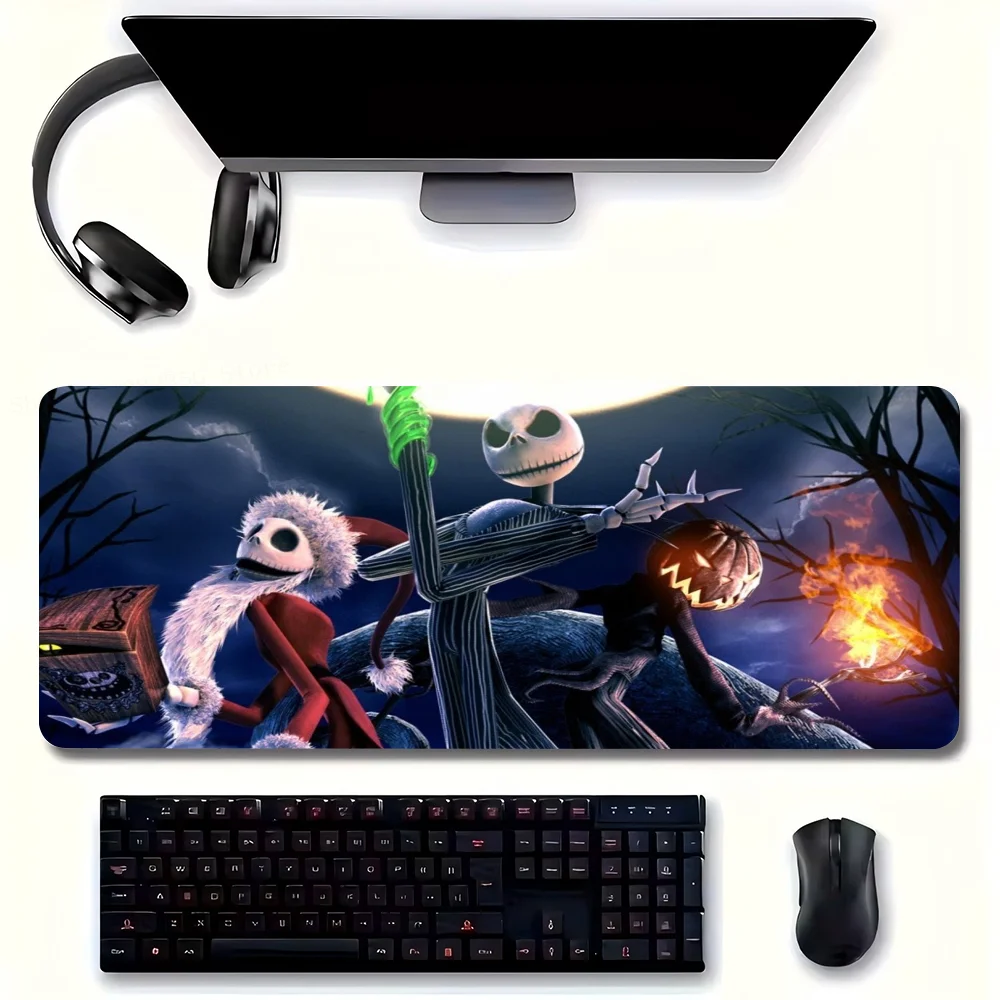 The N-Nightmare Before Christmas Mousepad Non-slip Suitable For Office Computers Laptops E-sports Game Desk Mats XXL Keyboard