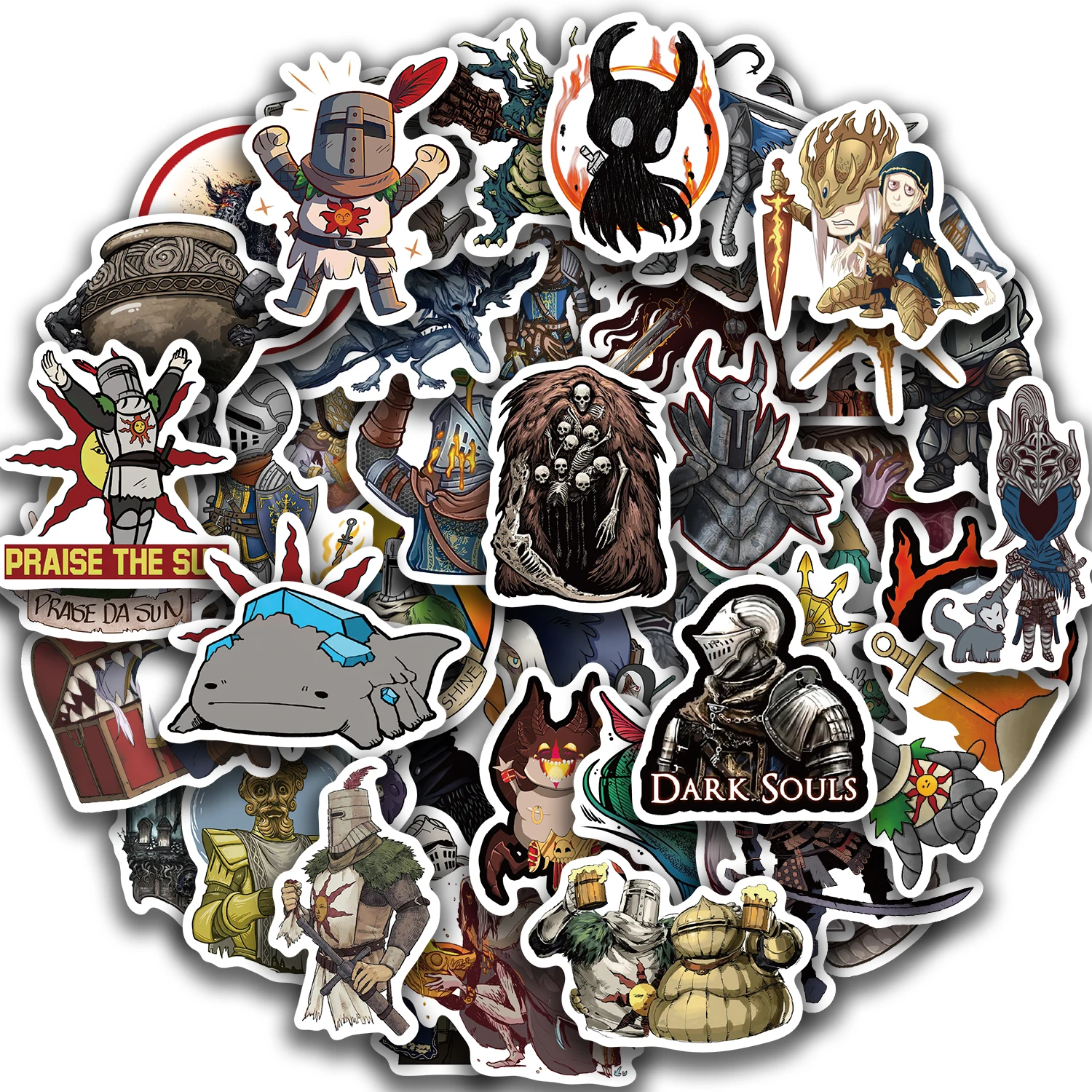 50pcs Cartoon Game Dark Souls Stickers For Phone Laptop Water Bottle Luggage Notebook Waterproof Graffiti Vinyl Decals