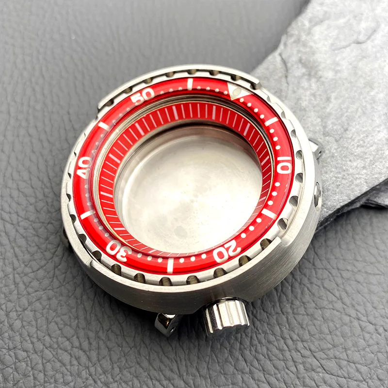 

47mm Mod Tuna Canned Watch Case Sapphire Crystal Glass Fits 7S26 4R35 NH34 NH35 NH36 Movement 20ATM Waterproof Men Diving Cases