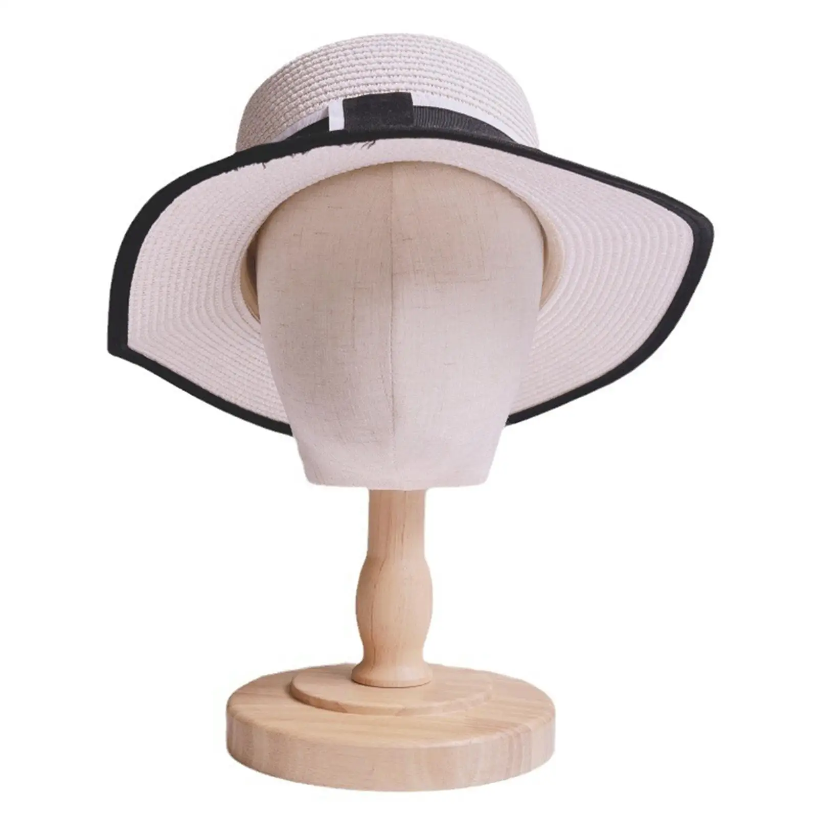 Modello di testa di manichino, supporto per parrucca con supporto in legno, portaoggetti portatile per cappelli, porta cappelli per copricapo, casa d'affari