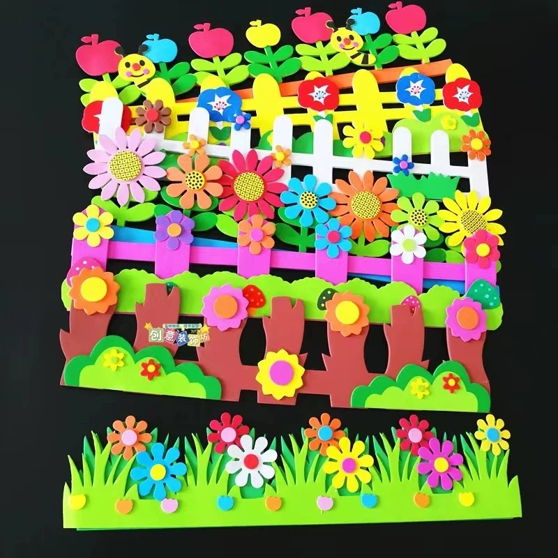 إيفا رغوة الحرفية ثلاثية الأبعاد الجدار ملصق الديكور رياض الأطفال تخطيط المدرسة السبورة ثقافة المنزل مدرسة مكتب تخطيط البيئة #6