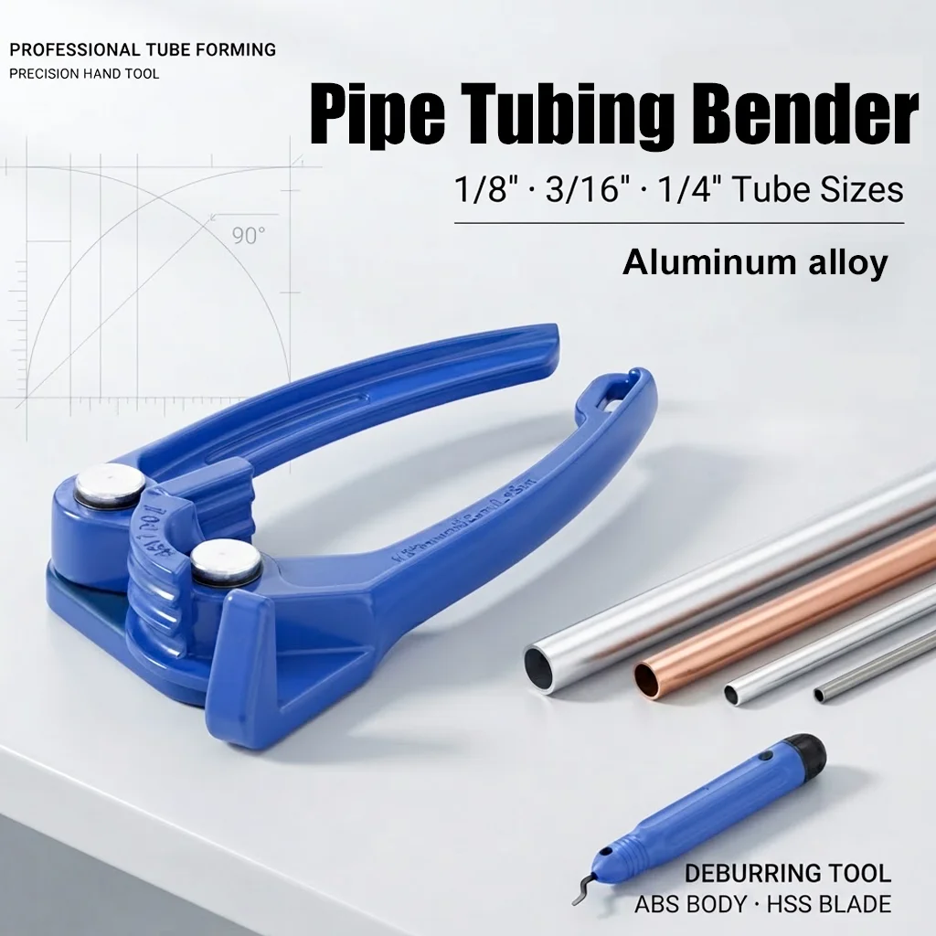 3 In 1 Pipe Tubing Bender 1/4“ 3/16” 1/8“ Aluminum Alloy Copper Tube Bender Tubing Bender for Brake Line/AC Refrigerant Copper