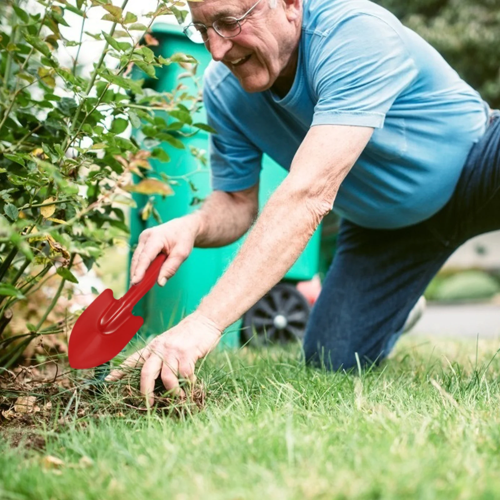 4 Uds palas de jardinería herramientas manuales mangos ergonómicos rojo verde trasplante de flores vegetales plántulas plantando