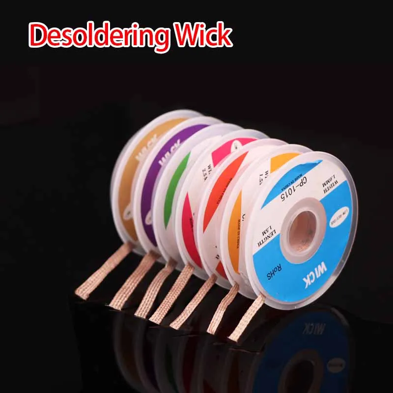 1~4mm Desoldering Wick Braid Mesh Tape Pure Copper Welding Solder Remover Wire Soldering Wick Tin Lead Cord Flux BGA Repair Tool