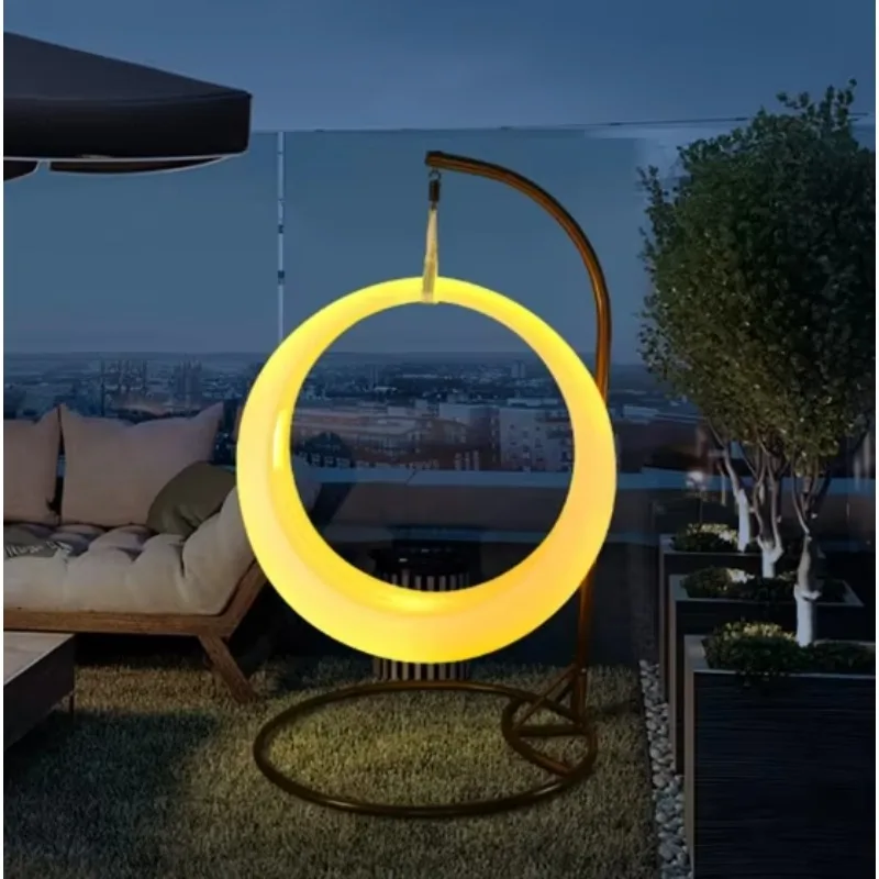 

Rechargeable LED Illuminated Swing Luminous Hanging Recreation Facility for Kids Adults Plastic Garden Furniture for Hotels