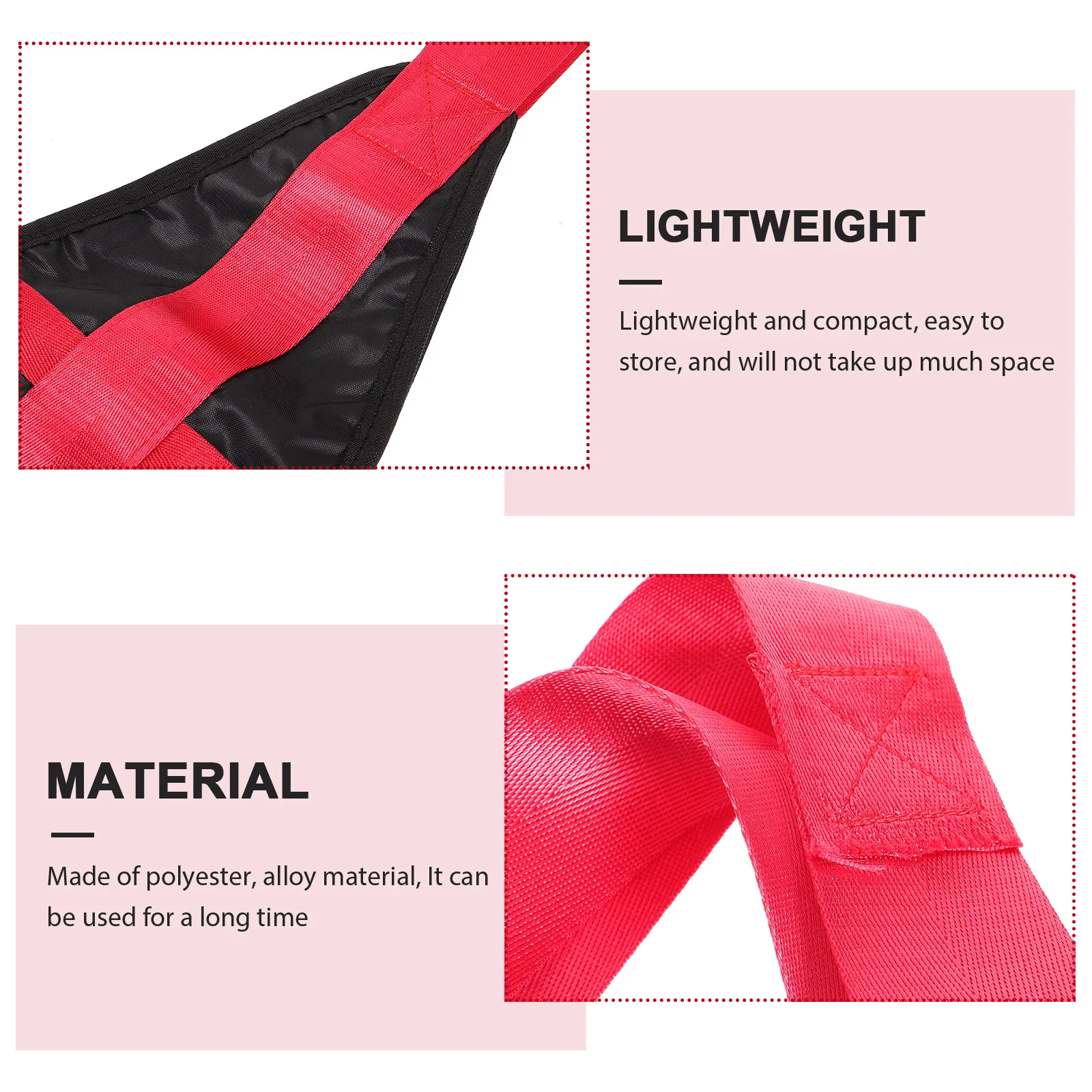 

2Pcs Abs Training Belt Straps Gym Equipment Hanging Sling Resistance Home Office Workout Accessories Red Black