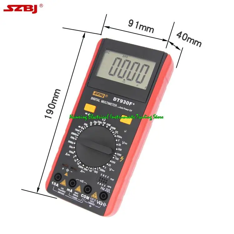 100% Original SZBJ  DT930F+ High precision folding LCD Max display 19999 2000uF capacitance 200M resistance digital multimeter