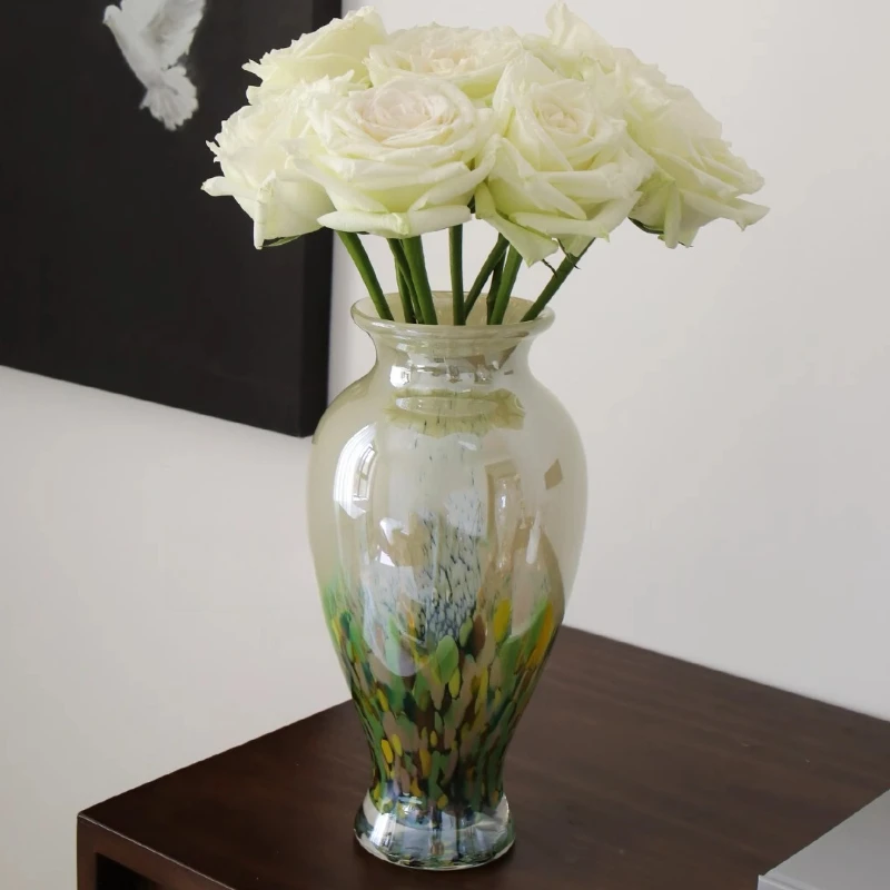 

Vintage Glass Vase Dining Table Foyer High End Artistic Decoration