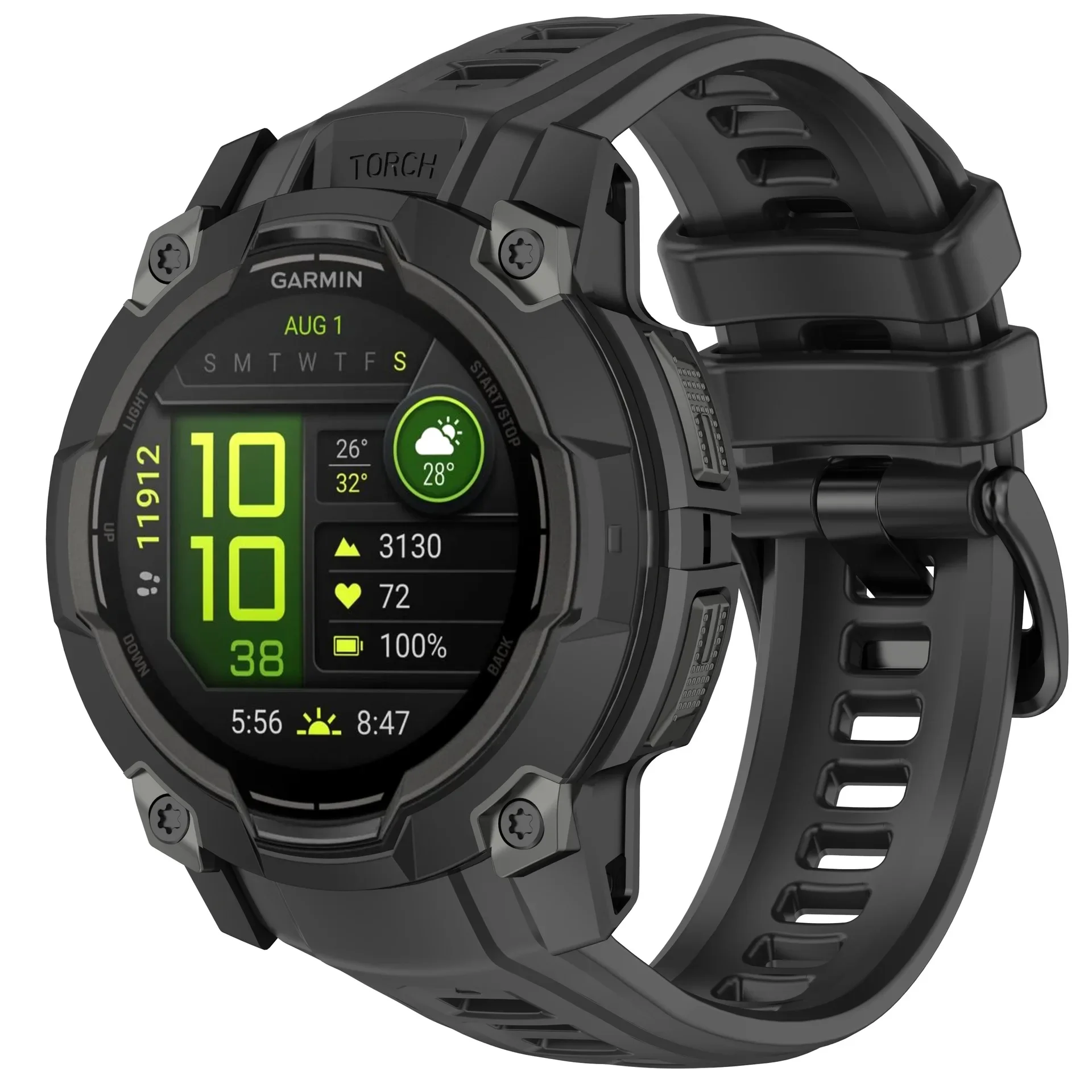 حزام سيليكون لـ Garmin Instinct 3 Amoled 50mm 45mm سوار رياضي رسمي معصمه Garmin Instinct 3 Solar 45mm 50mm Band