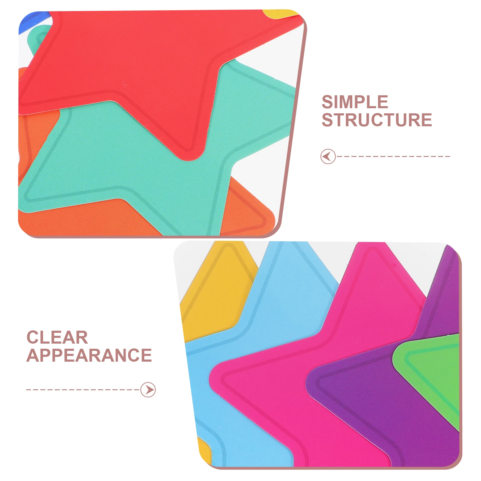 108 قطعة من زخارف لوحة الإعلانات المقطوعة على شكل نجمة ملونة لتزيين جدران باب الفصل الدراسي للاحتفالات في يوم الاستقلال