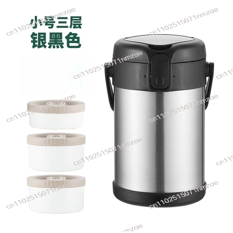 304 Stainless Steel Vacuum Lunch Box, Large Capacity Multi-Layer Insulated Food Container for Office Workers and Students