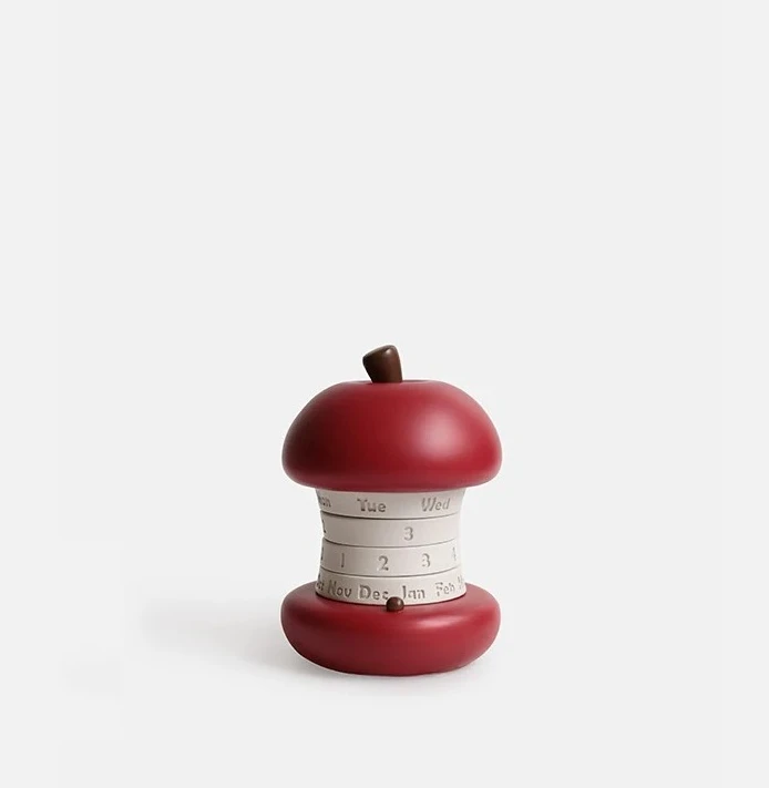Apple Core Perpetual Calendar Rotating Calendar Object Birthday Gift Christmas Gift Desktop Ornament