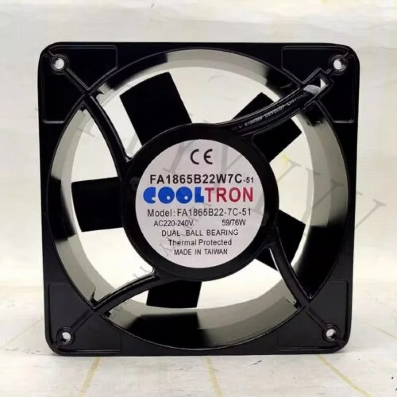 

Y+COOLTRON FA1865B22W7C-51 AC220-240V 18 см 18065 Осевой вентилятор