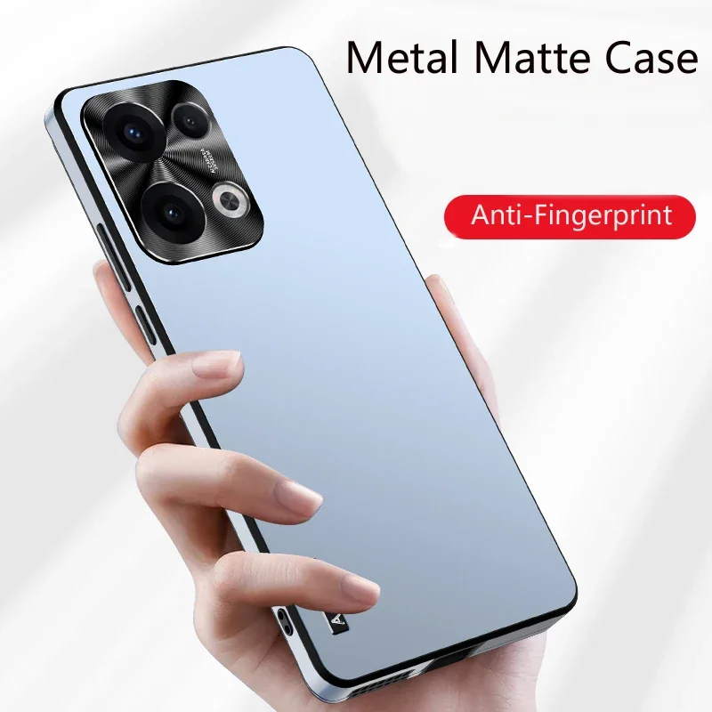 For OPPO Reno13 Pro 5G Phone Case Metal Magnetic Aluminum Alloy Ultrathin Full Protective Cover for OPPO Reno8 Pro 5G Back Cover