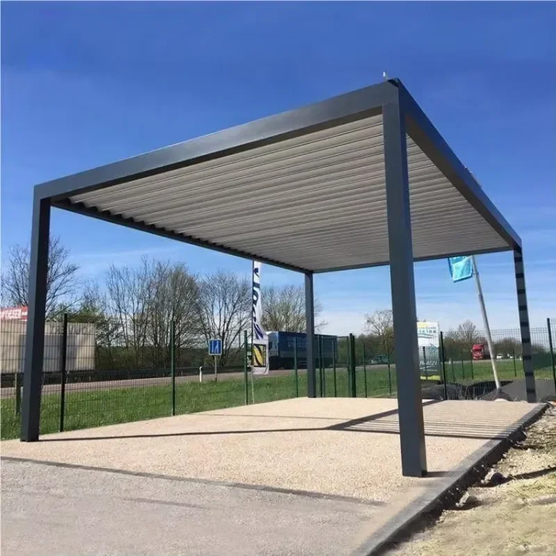 Factory Direct AMAS Bioclimatic Aluminum Alloy Pergola with Powder Coated Finish for Balcony Outdoor Use 1 Set MOQ