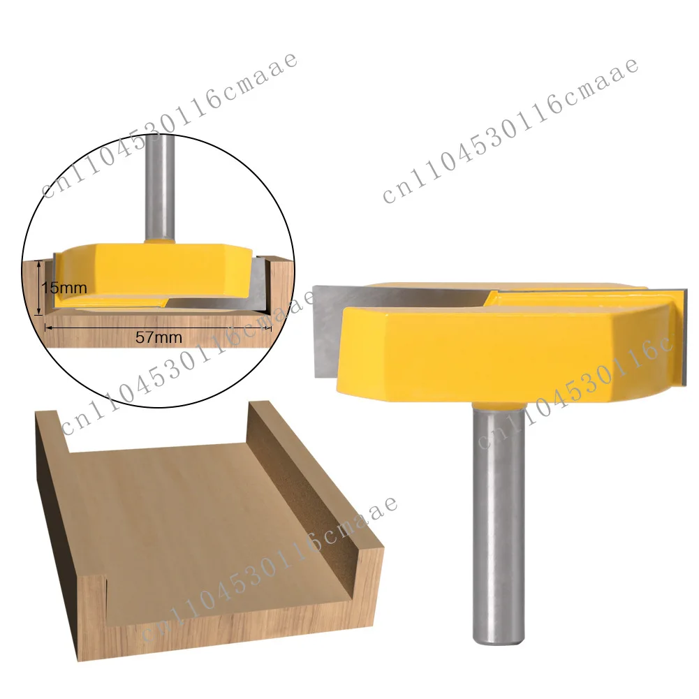 8Mm and 12mm round shank table cleaning cutters milling cutters router drill bits powder coated 57mm diameter and 15mm cutting