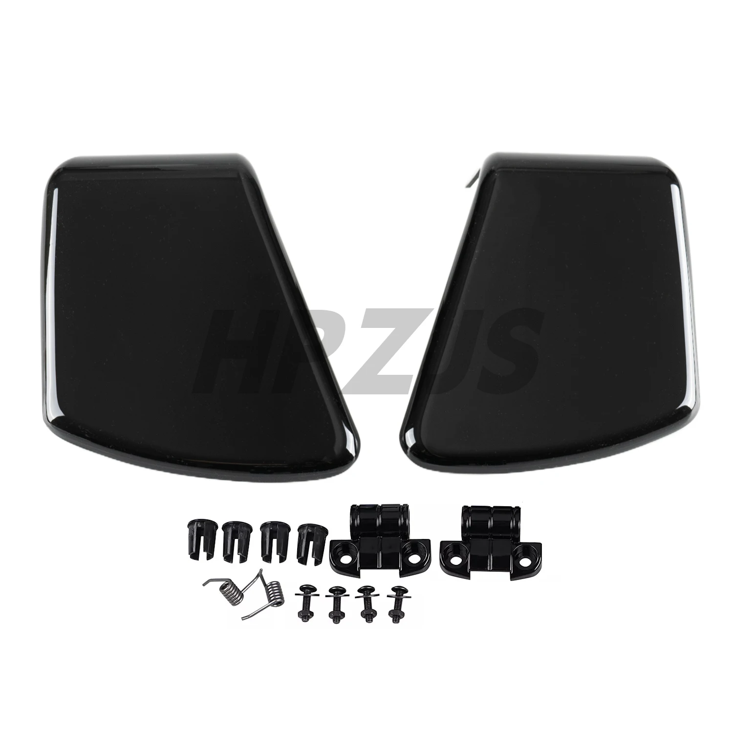 Motorcycle Inner Fairing Glove Box Door Cover Kit Gloss Black For Harley Road Glide Ultra FLTRU FLTRX FLTR EFI FLTRI 1998-2013