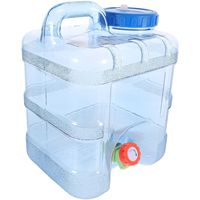 10L Outdoor Water Bucket Portable Transparent PC Container Large Mouth Camping Jug for Saltwater Freshwater Storage