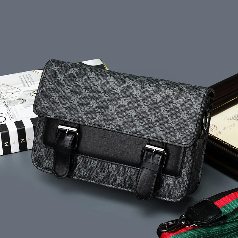 Jacquard Pattern Men's Crossbody Bag Commuter Mobile Phone Single oulder Bag Advanced Sensation New Model Large Brand Casual Sle