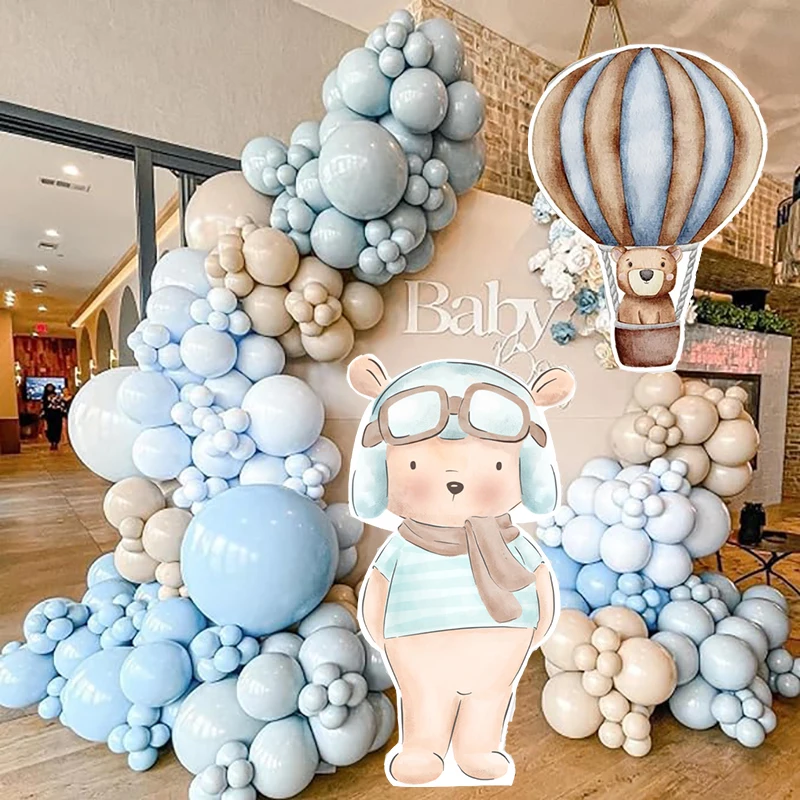 30/60/90cm Cute Bear Foam Board Pilot Bear KT Board Cutouts Birthday Party DIY Decor for Baby Shower Party Background Supplies