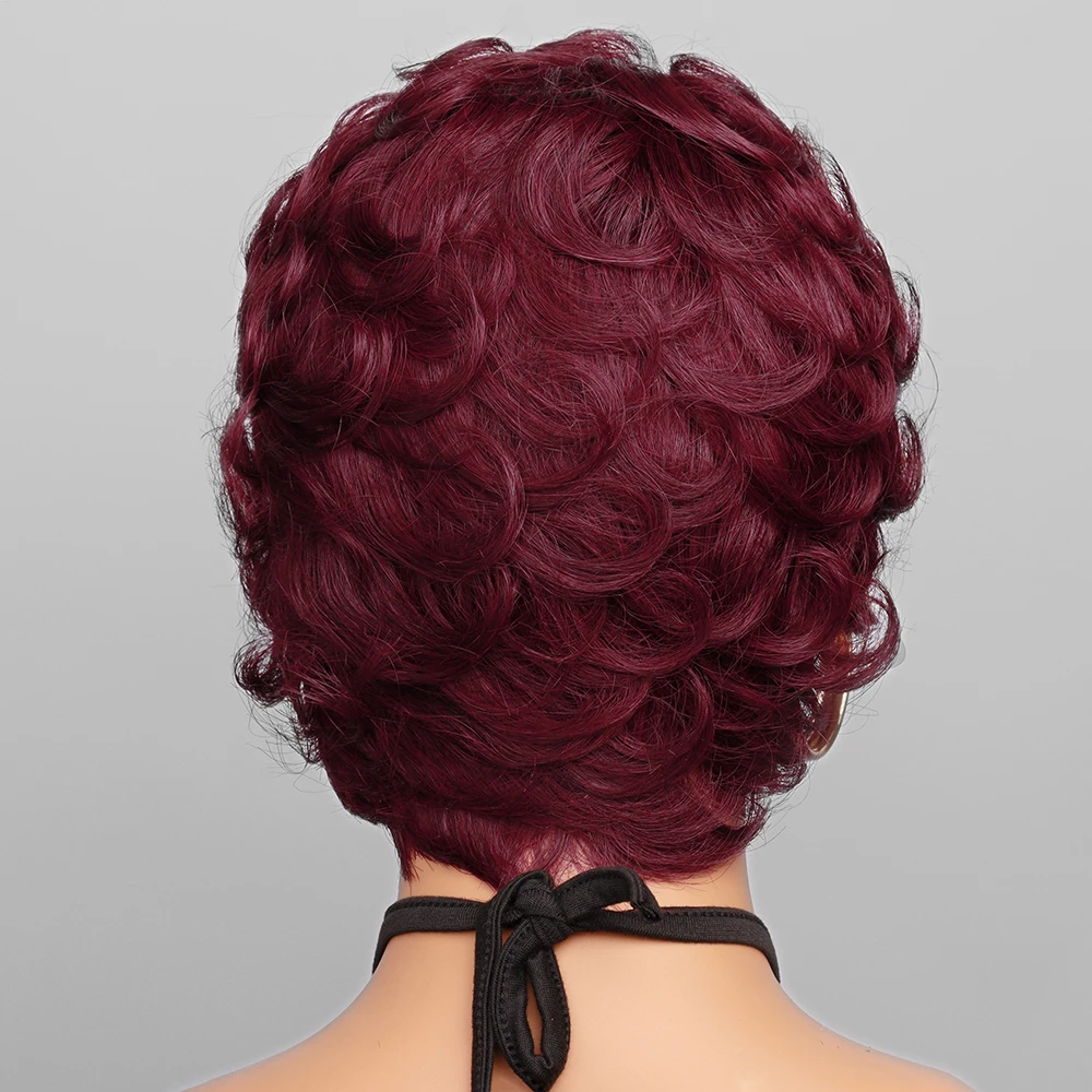 99J 픽시컷 가발 인모 숏 곱슬머리 여성용 가발 15 - Short Pixie Cut Wig Human Hair Cheap 리뷰 및 가격