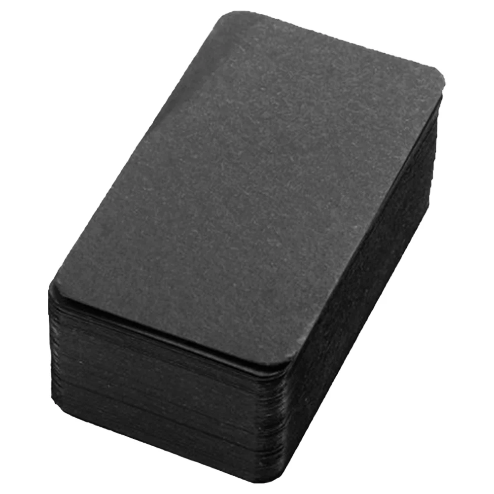 

100 Pcs Business Cards Blank Stock Black Blanks Playing Write on Word Mini Flashcards Index