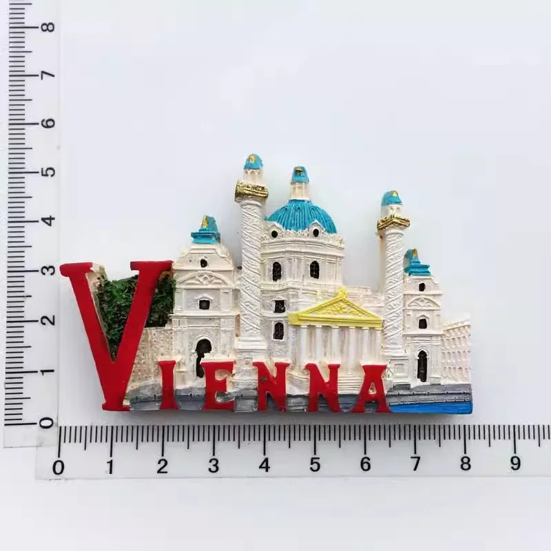 Vienna, Austria Creative Local architecture Tourist souvenirs Refrigerator magnet Gift Crafts Home decor