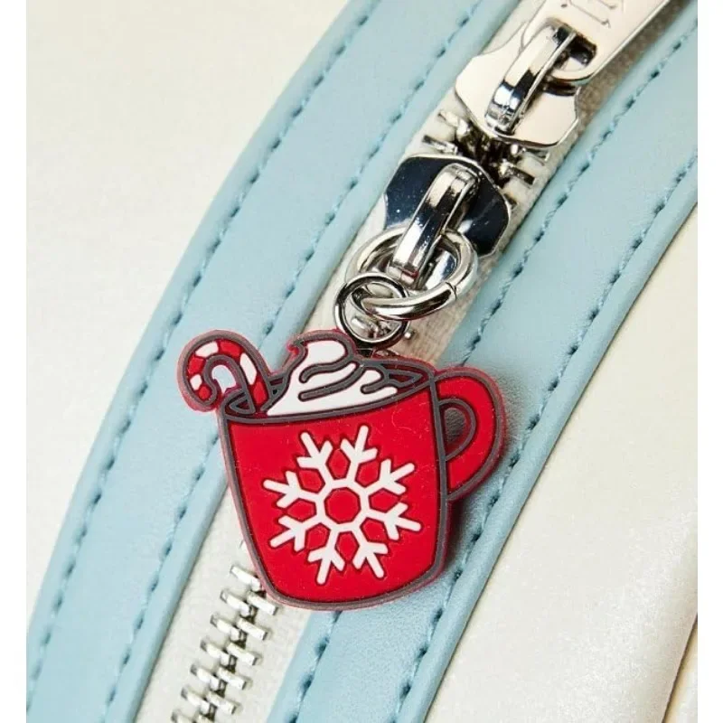 Disney-Mini mochila con purpurina para mujer, Loungefly, Stitch, Snow Angel, vacaciones