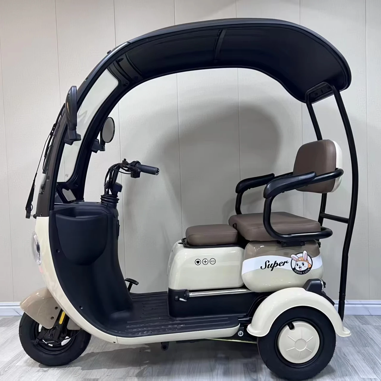 Factory-Direct: Semi-Enclosed Electric Tricycle with Canopy  Ideal for Leisure and Personal Mobility