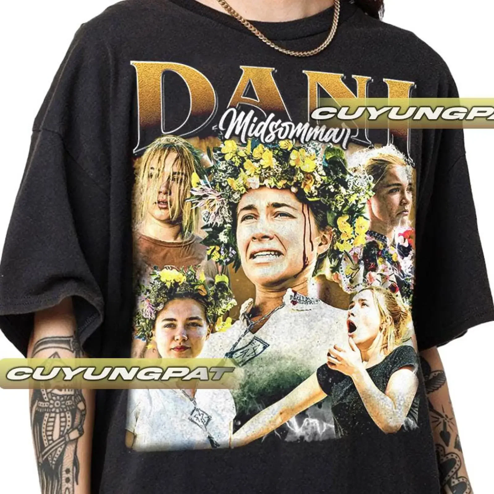 Dani Midsommar Movie Vintage T Shirt For Woman and Man CYP3 5 FD vintage Washed Casual designer clothes Soft Stylish Versatile
