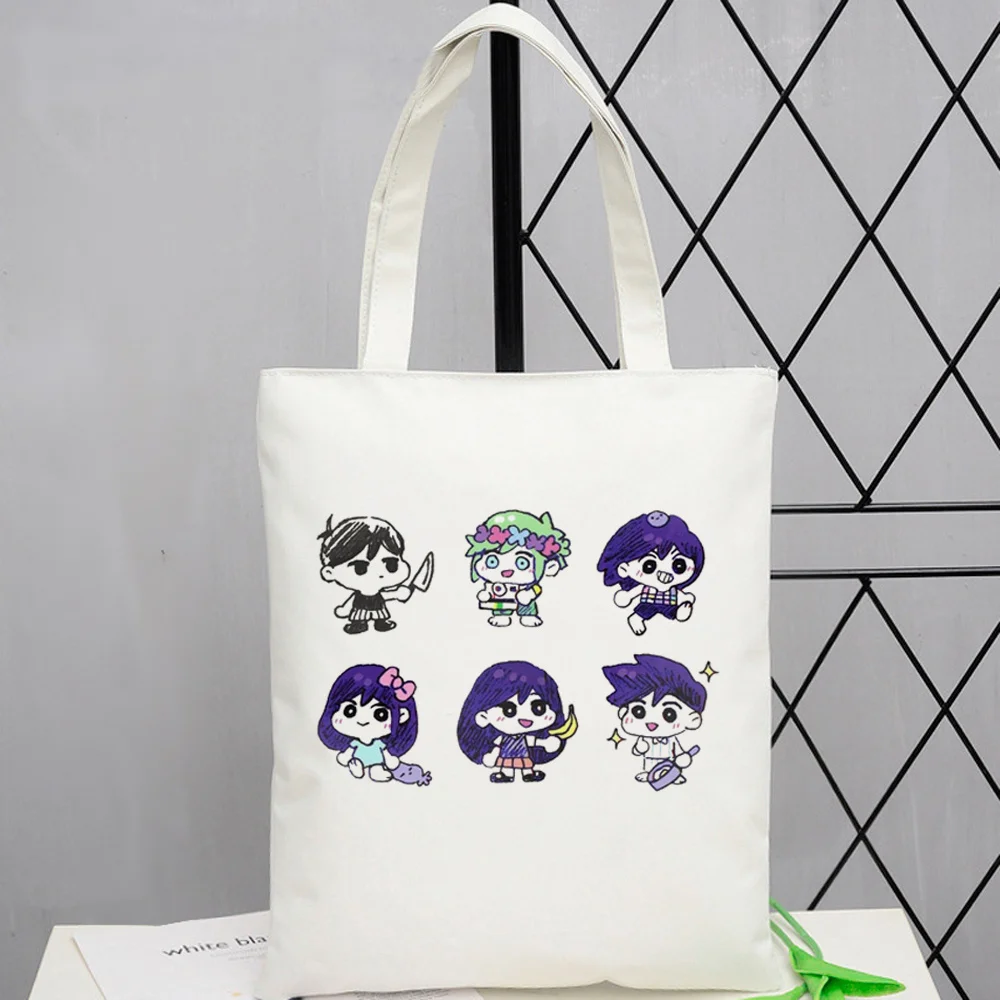 Omori tote bag shopper canvas  shoulder  personnalisable einkaufstasche femme