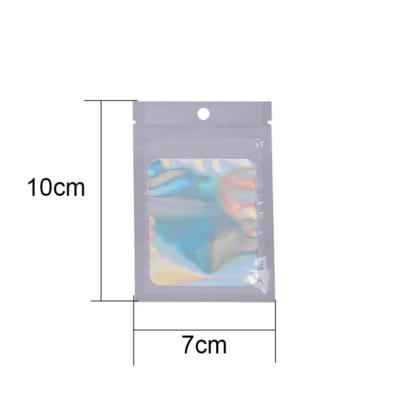 50 قطعة الملونة قوية زيبلوك الحقيبة البلاستيكية الذاتي ختم الكيس البريدي سستة قفل أكياس أساور قلادة خاتم تغليف المجوهرات #2