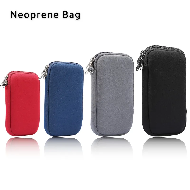 Funda Universal de neopreno con cremallera para teléfono móvil, bolsa de almacenamiento a prueba de golpes para iPhone 16, 15, 14, 13, 12 Pro Max, Samsung, Xiaomi, Redmi