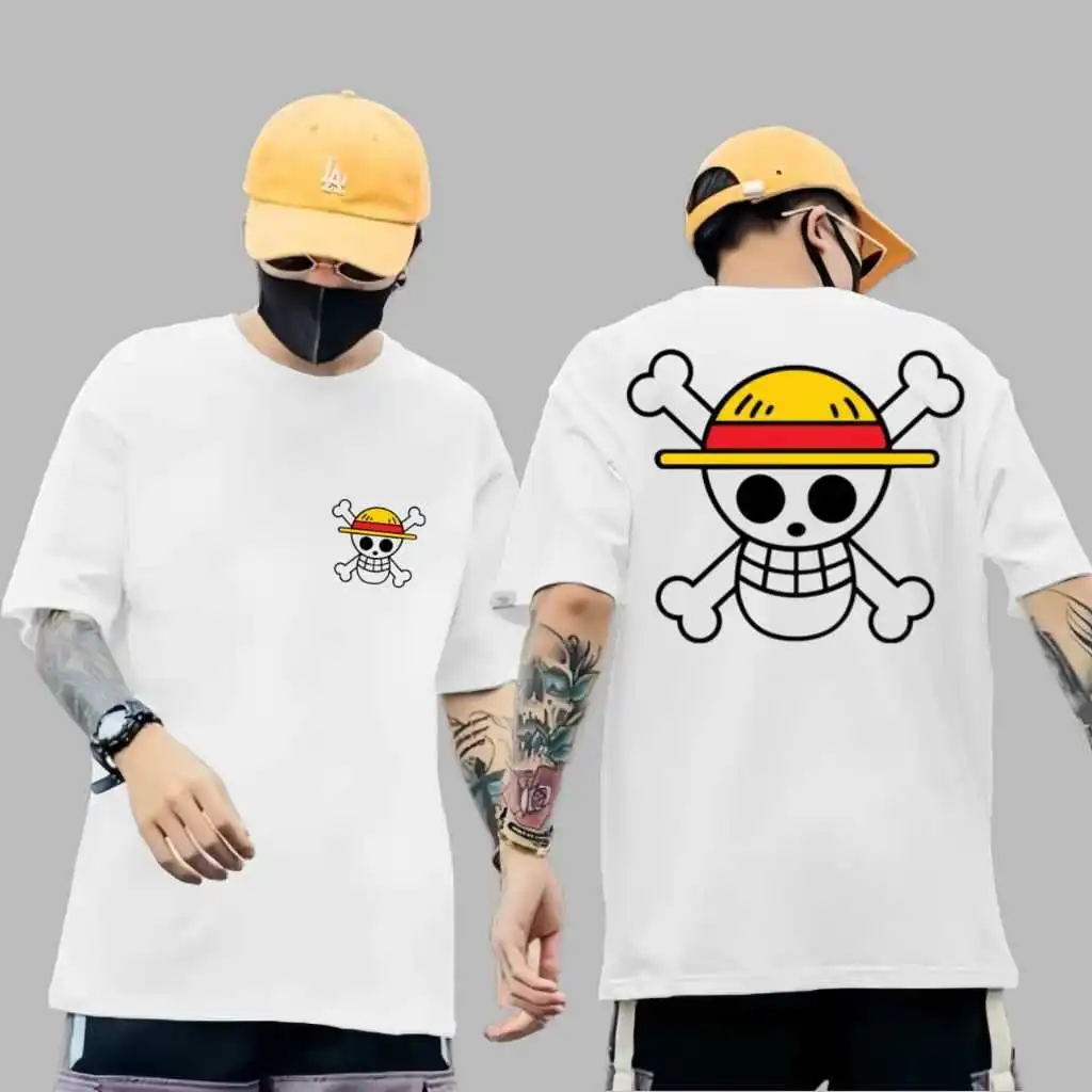 CAMISETA DISTRO MOTIF BERGAMBAR LUFY TULISAN ONE PIECE / NUEVA CAMISETA / CAMISETA KEREN TERLARIS Cosplay