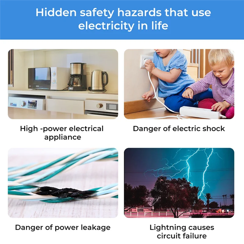 Medición Wifi Graffiti con protección contra fugas puerta eléctrica hogar 2P disyuntor 63A temporizador interruptor maestro, tipo B duradero