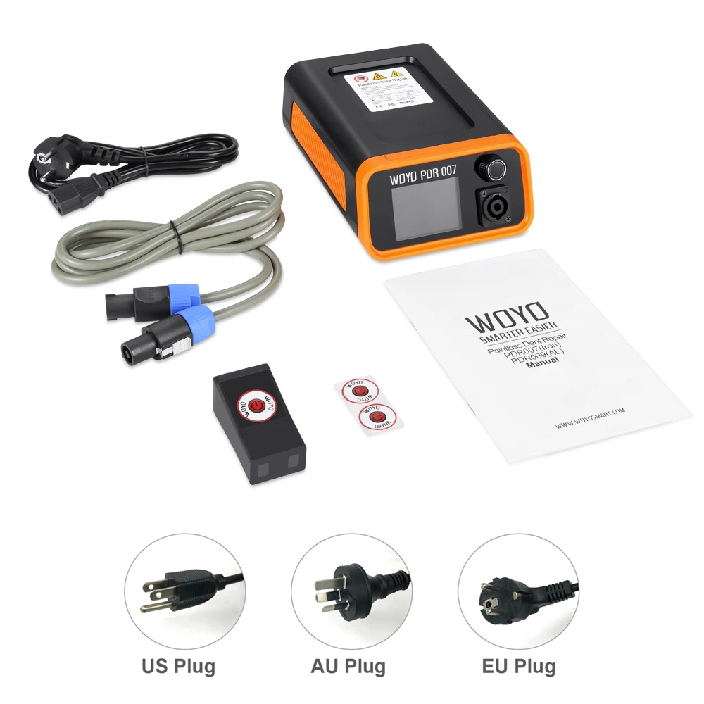 WOYO PDR007 Profession Car Dent Repair Tool Auto Body Paintless Dent Puller Sheet Metal Repair HOTBOX Induction Heater Kit